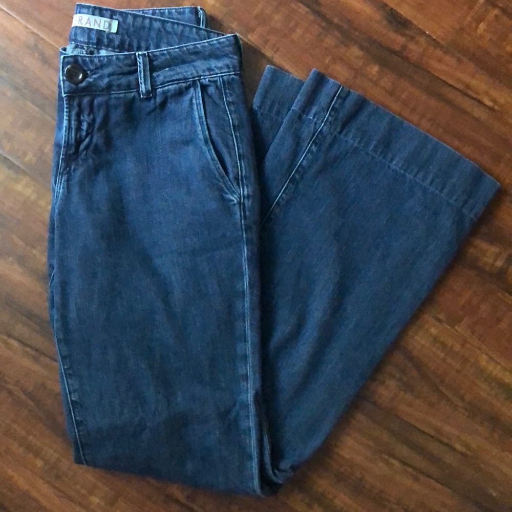 J Brand Dark Blue Wide-Leg Jeans